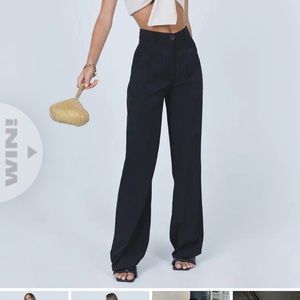 Princess Polly Kacey Pants Black Size US 2